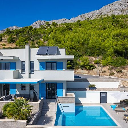 Villa Allegra With 32Msq Heated Pool, 300M Far From Sandy Beaches, Open Sea View オミシュ エクステリア 写真