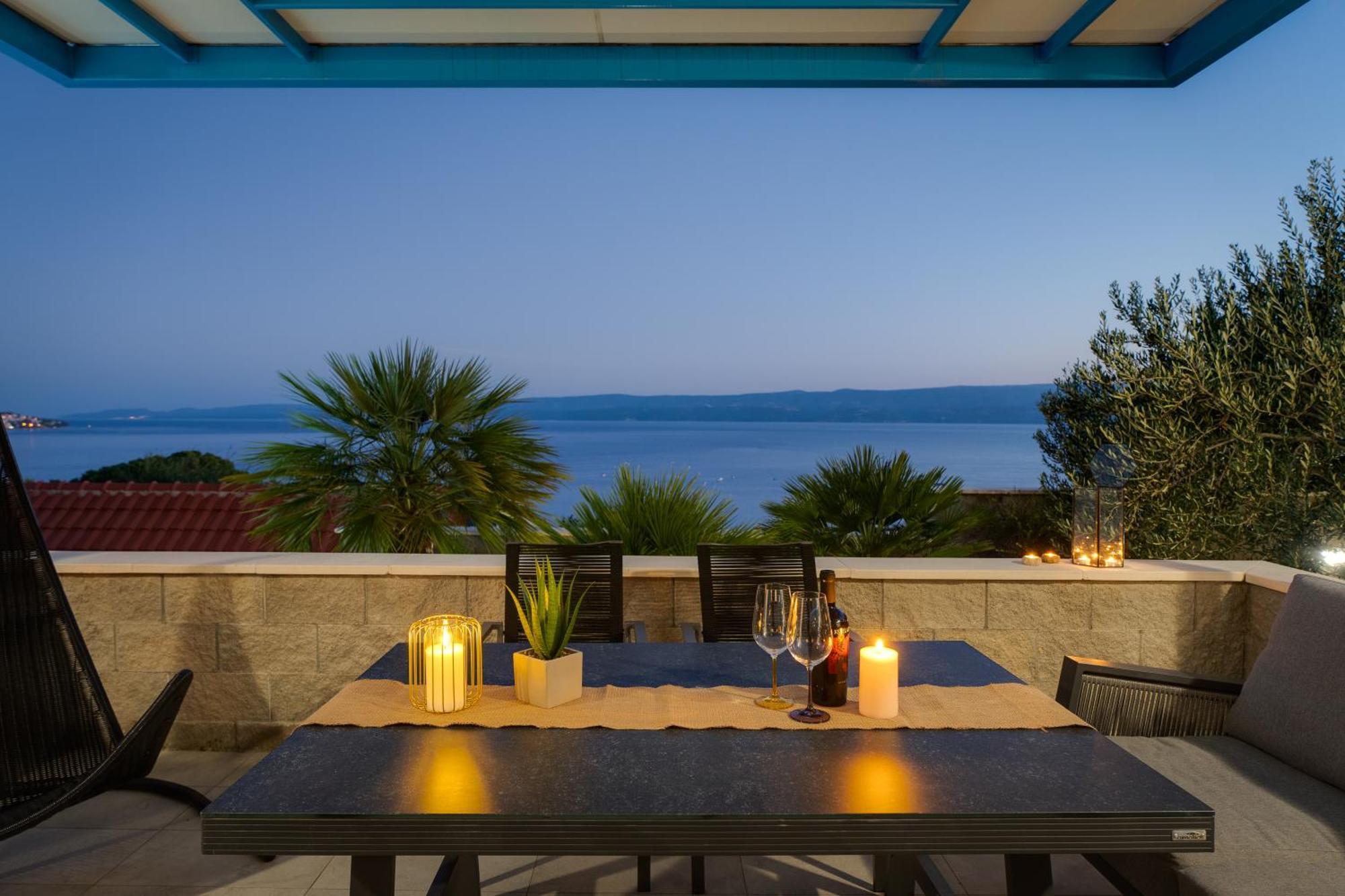 Villa Allegra With 32Msq Heated Pool, 300M Far From Sandy Beaches, Open Sea View オミシュ エクステリア 写真
