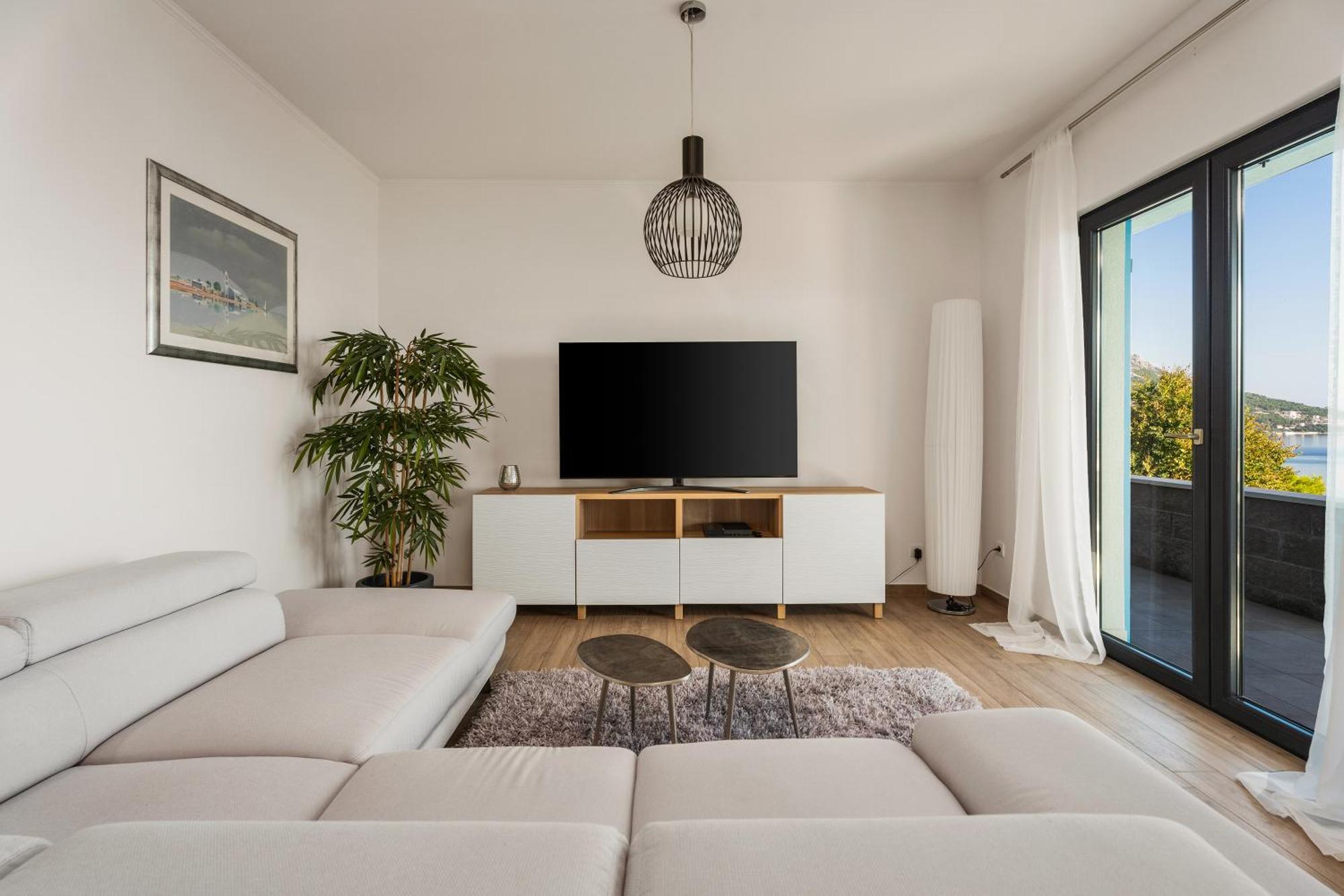 Villa Allegra With 32Msq Heated Pool, 300M Far From Sandy Beaches, Open Sea View オミシュ エクステリア 写真